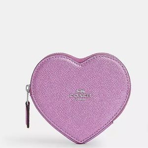 Coach Lilac Heart Coin purse